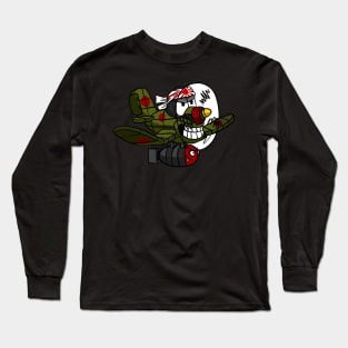 zero fighter airplane. funny ww2 doodle. Long Sleeve T-Shirt